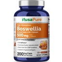 NusaPure Boswellia Serrata 10.000 mg Per Veggie Caps 200 Count (Ext. 20:1, Non-GMO, Vegan, Bioperine) Ayurvedic Herb: Indian Olibanum, Frankincense