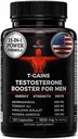 Booster anabolique et constructeur de muscles, supplément de testostérone T-GAINS pour les hommes, booster de test TRT et bloqueur d'estrogen, suppléments HGH pour les hommes - Tongkat Ali Fadogia Agresti pour la croissance musculaire, 120 capsules