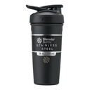 Bouteilles de mélange Strada Shaker Cup Bouteille d'eau en acier inoxydable isolée avec fouet en fil, 24-Ounce, noir