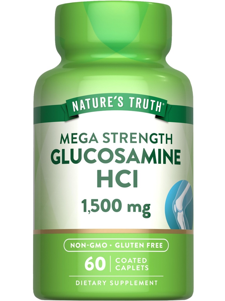 Nature's Truth Glucosamine HCI 1500mg | 60 Caplets | Mega Strength | Non-GMO & Gluten Kostenlose Ergänzung