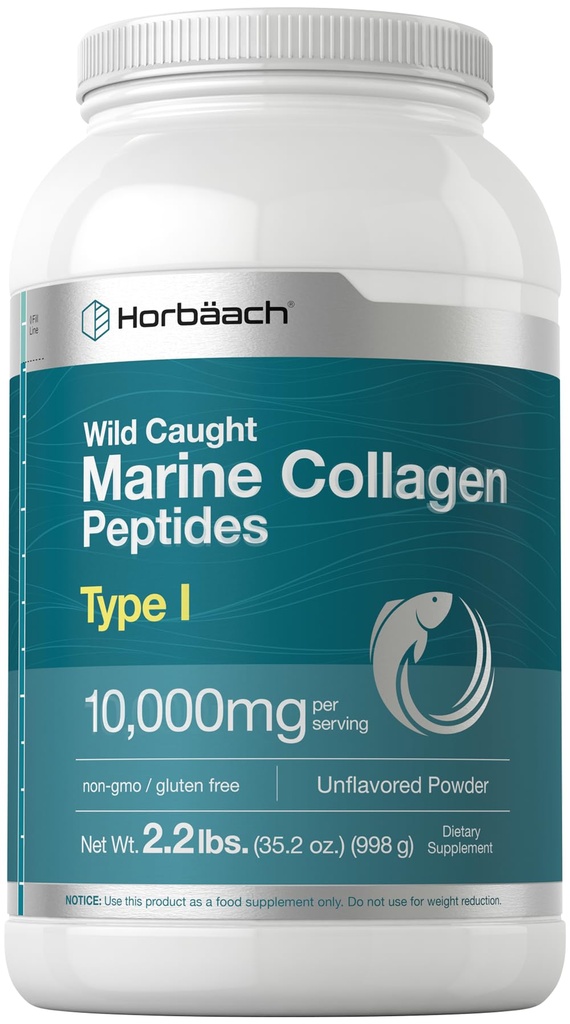 Horbäach Poudre de collagène marin 2,2 lbs.
