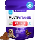 20 in 1 Hund Multivitamin mit Glucosamin - Kaubare Hunde Vitamine und Nahrungsergänzungsmittel - Senior & Welpen Multivitamin Chews für Pet Hip & Joint Support, Immunität, Mobilität, Haut, Verdauung - 70 Weiche Bäume