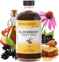 Mickelberry Gardens Elderberry Honey Tonic, Sambucus Sirup, Black Elderberry - Soutien immunitaire aux adultes et aux enfants (8 Ounces)