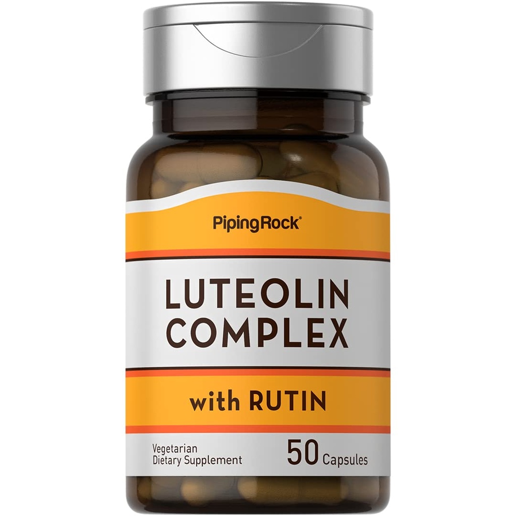 Piping Rock Luteolin Ergänzung | 100mg | 50 Kapseln | Komplex mit Rutin | Vegetarisch, Non-GMO, Glutenfrei