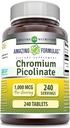 Erstaunliche Formeln Chromium Picolinate 1000 Mcg | Tabletten Supplement | Non-GMO | Gluten-Free | Made in USA (1 Pack | 240 Count)