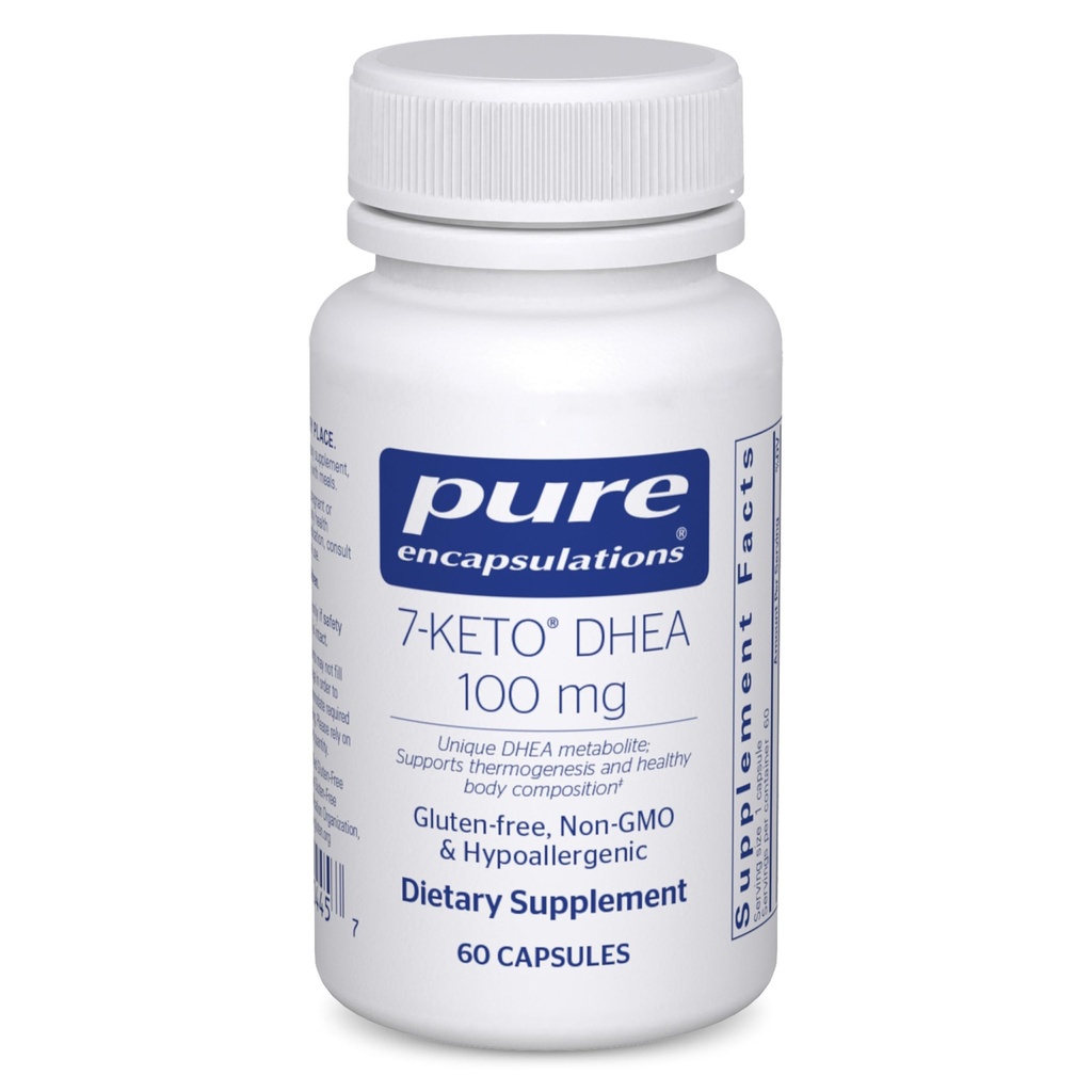 Pure Encapsulations 7-Keto DHEA 100 mg | Einzigartige DHEA Metabolit-Ergänzung zur Unterstützung von Thermogenese und gesunde Körperzusammensetzung* | 60 Kapseln