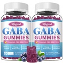 2 Pack GABA-Gummi für Erwachsene, Entspannung, Zzz & Mood – Sugar-Free Calm Gummis mit L-Theanin, 5-HTP, Vitamin D3 – Natural Zzz Support, GABA-Ergänzungen für Kinder, 120 Count
