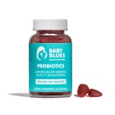 Bébé Blues Gommies probiotiques pour les femmes – Flacon de fraise biologique – Santé de la peau, de la peau et du vagin – 5 milliards CFU DE111® – Supplément quotidien végétalien pour les mères – Soutien pré/postnatal