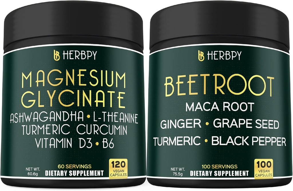 Supplément au glycinate de magnésium 6in1 et capsules de racine de betterave 6in1