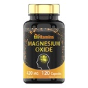 tnvitamins Oxyde de magnésium 420mg - 120 Capsules d'approvisionnement de 4 mois!