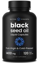 NutraChamps Black Seed Oil Organic Cold Pressed | 120 Vegan Softgel | Virgin Nigella Sativa Pillen mit Vitamin E & Thymoquinone | Reich an Omega 3 6 9 | Unrefined Black Cumin Seed Oil Kapseln
