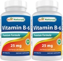 Meilleurs naturels vitamine B6 25mg, 120 comprimés (120 Nombre (paquet de 2))