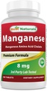 Meilleurs naturels Manganèse (chélate d'acide amino-manganèse) 8 mg- 250 comprimés