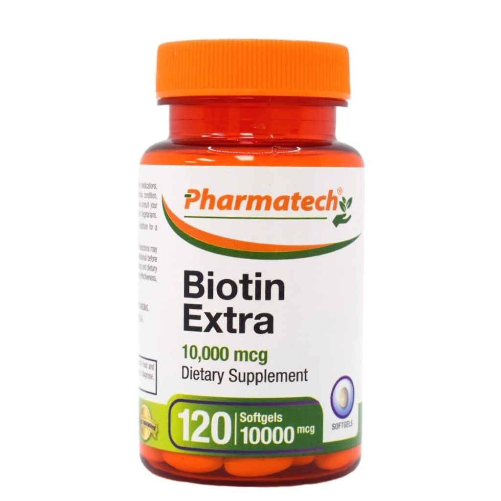 Biotin Vitamin für Haarwachstum, Biotin 10000mcg, verbessert Haut und Nägel Qualität, Vitamin B7, Ergänzung für Frauen, Glutenfrei, 120 Softgels