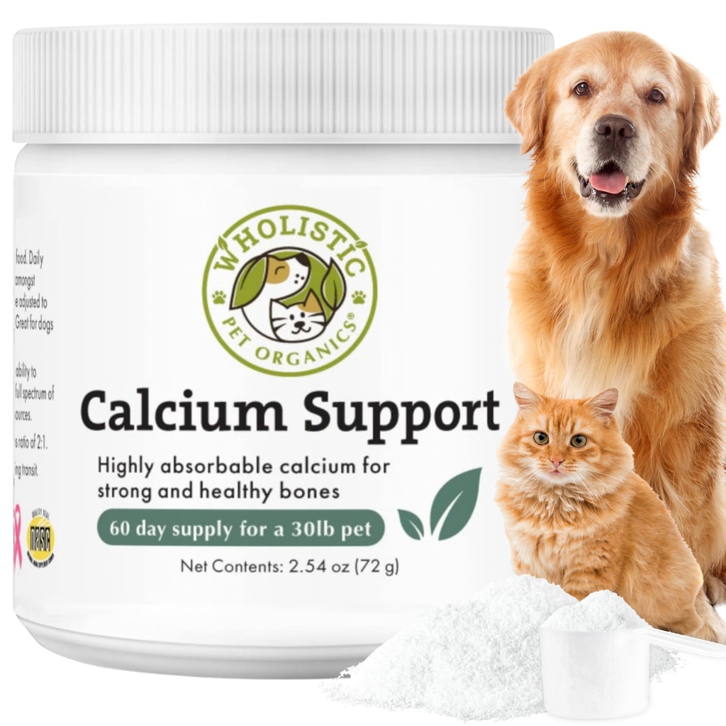 Wholistic Pet Organics Sea Coral: Bio Sea Coral Calcium Dog Supplement - Natürliche Quelle von Kalzium für Hunde Zähne und Knochen Gesundheit - Vitamine für Hunde - Made in USA