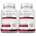 Sciences approuvées Bloodsyl - Supporte le flux sanguin - Hawthorn Berry, Magnésium, BioPerine - Vegan - 180 Capsules - Pack de 2