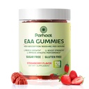 EAA Gummie 120 Gummie (Strawberry), essentielle Aminosäuren - Alle 9 Essential Aminos (EAA) und alle verzweigtkettigen Aminosäuren (BCAAs), Non-GMO, Glutenfrei, Vegetarisch Freundlich