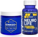 Ginkgo Biloba + Supplément NeuroLife - Soutient la performance mentale et la longévité du cerveau* - 120 Capsules totales