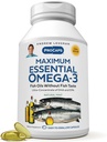 ANDREW LESSMAN Maximum Essential Omega-3 Mint - 60 Softgels - Ultra-Pure, High Potency Omega-3 Öle. Hohe DHA, keine Stomach Upset, keine Verunreinigungen, keine Merkur. Kleine leicht zu schlucken Softgels