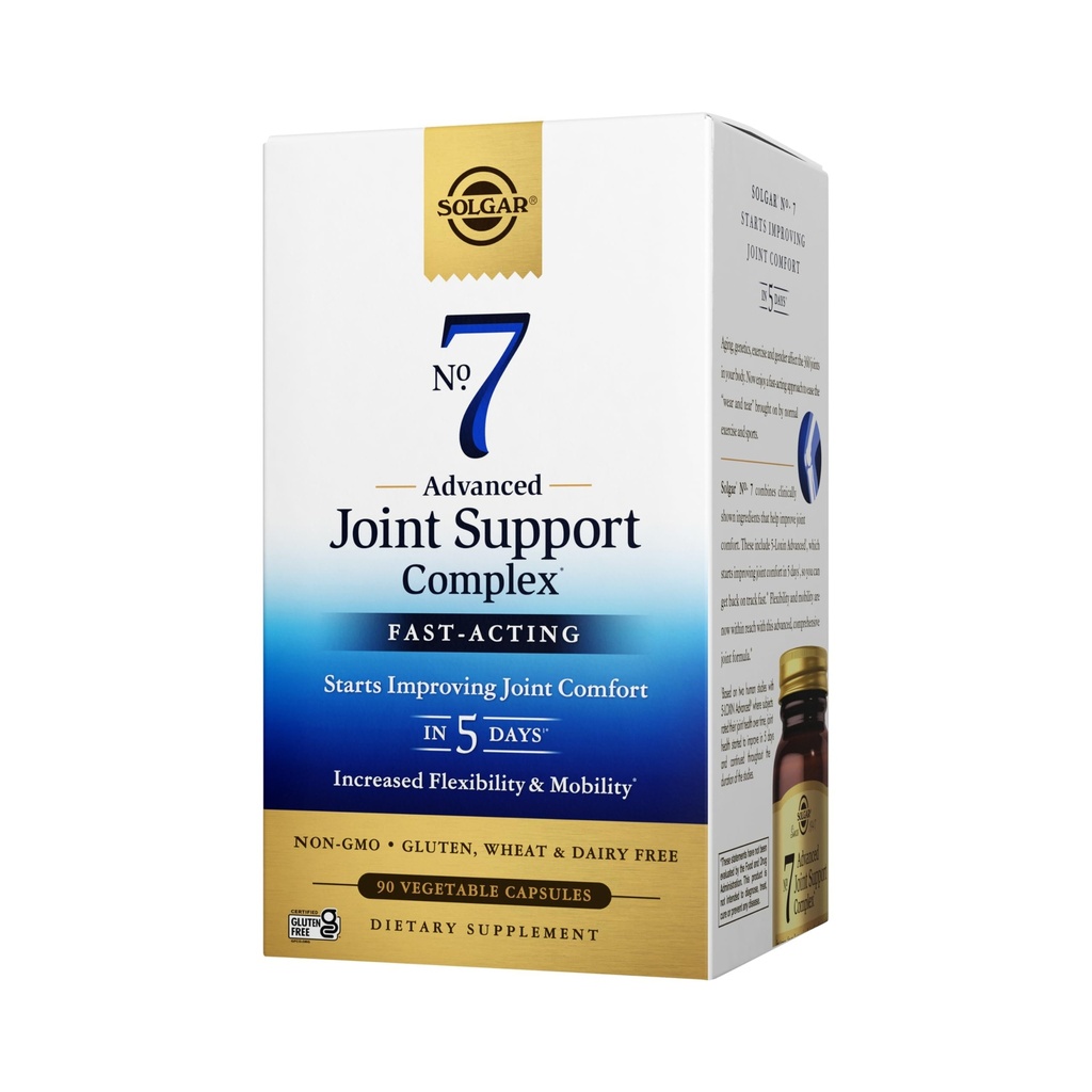 Solgar Nr. 7 - Joint Support and Comfort - 90 Vegetarische Kapseln - Erhöhte Mobilität & Flexibilität - Glutenfrei, Dairy-Free, Non-GMO - 90 Servietten