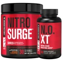 Jacked Factory Nitrosurge Shred Thermogenic PreWorkout in Orange Ananas & N.O. XT Nitric Oxid Booster für Männer & Frauen