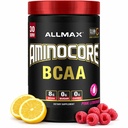 ALLMAX Nutrition AMINOCORE BCAA – 8G BCAAs – Acides aminés enchaînés 100% branches pures – Sans gluten - Cimonade rose - 315 Gram