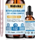 10.000mcg Vitamin B12 Sublingual Liquid Drops, Einzigartige Formel mit D3, B9(Folic Acid), Calcium, Support Energy, Heart, Mood, Gehirn, Immunsystem, Vegetarisch, Non-GMO & Gluten Kostenlos