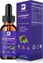 Elderberry Syrup | Quercetin Black Elderberry Liquid Drop mit Quercetin, Panax Ginseng für Immununterstützung | Sambucus Elderberry mit Vitamin C und Zink, D3 | Vegan | Non-GMO | Original