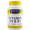 Gesunde Ursprünge Vitamin D3 & K2 - Vitamin D3, 50 mcg - Vitamin K2, 200 mcg - leicht absorbierbare Vitamin D & Vitamin K Nahrungsergänzungsmittel - Nicht-GMO & Glutenfreie Nahrungsergänzungsmittel - 60 Softgels