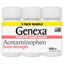 Genexa Clean Acetaminophen 500mg Extra Strength, Dye Free Pain Reliever Fever Reducer, 0% Künstliche Additive, Schmerzmedizin für Erwachsene, glaubt Kopfschmerzen, Rückenschmerzen, Minor Arthritis Schmerzen, 300 Tabletten