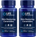 Life Extension Skin Restoring Ceramide, 50 Liquid Veg Caps (Pack of 2) - Non-GMO, Vegetarische Phytoceramide Supplement