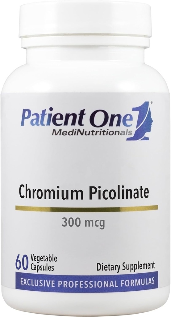 Patient Un Picolinate de chrome 300 mcg. Supplément pour soutenir la santé cardiaque et métabolique*