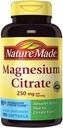 Nature Made Magnesium Citrate 250 mg Nahrungsergänzungsmittel (Netcount 180 Weichgel), 180Count