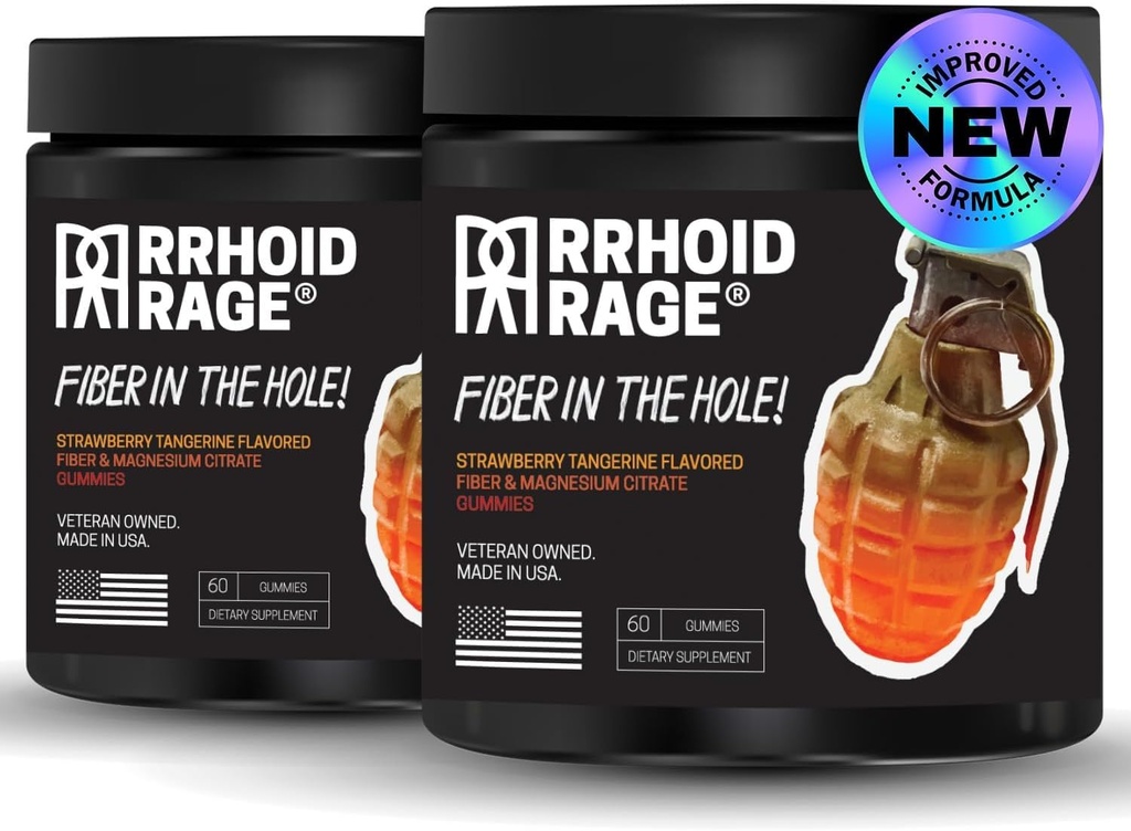 Fiber and Magnesium Gummies, unterstützt Verdauungs-Gesundheit, lindert Verstopfung, hilft Hämorrhoiden zu verhindern, hat sowohl lösliche als auch unlösliche Faser, Made in USA, 60 ct (2)