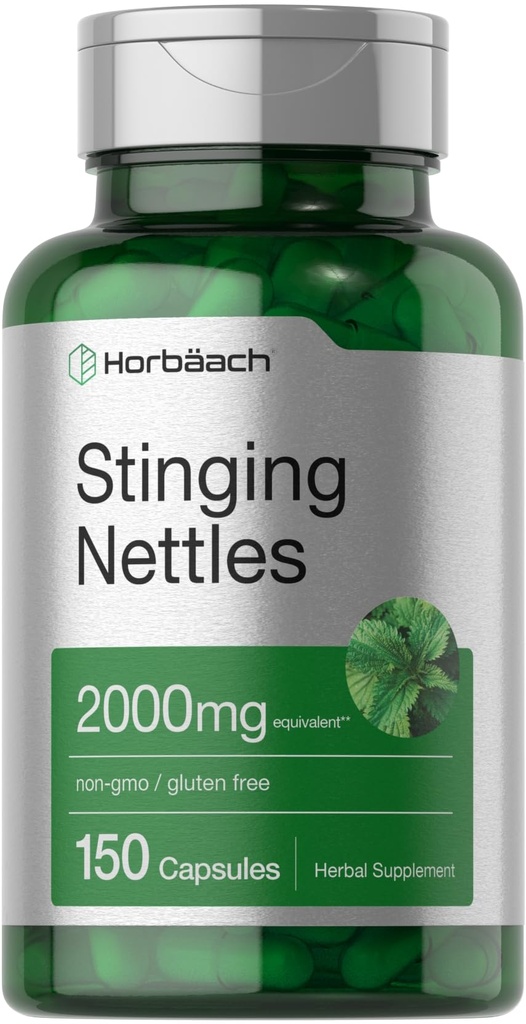 Horbäach Sting Nettle Capsules 2000mg | 150 Graf | Kräuterblatt Extrakt Ergänzung | Non-GMO, Glutenfrei