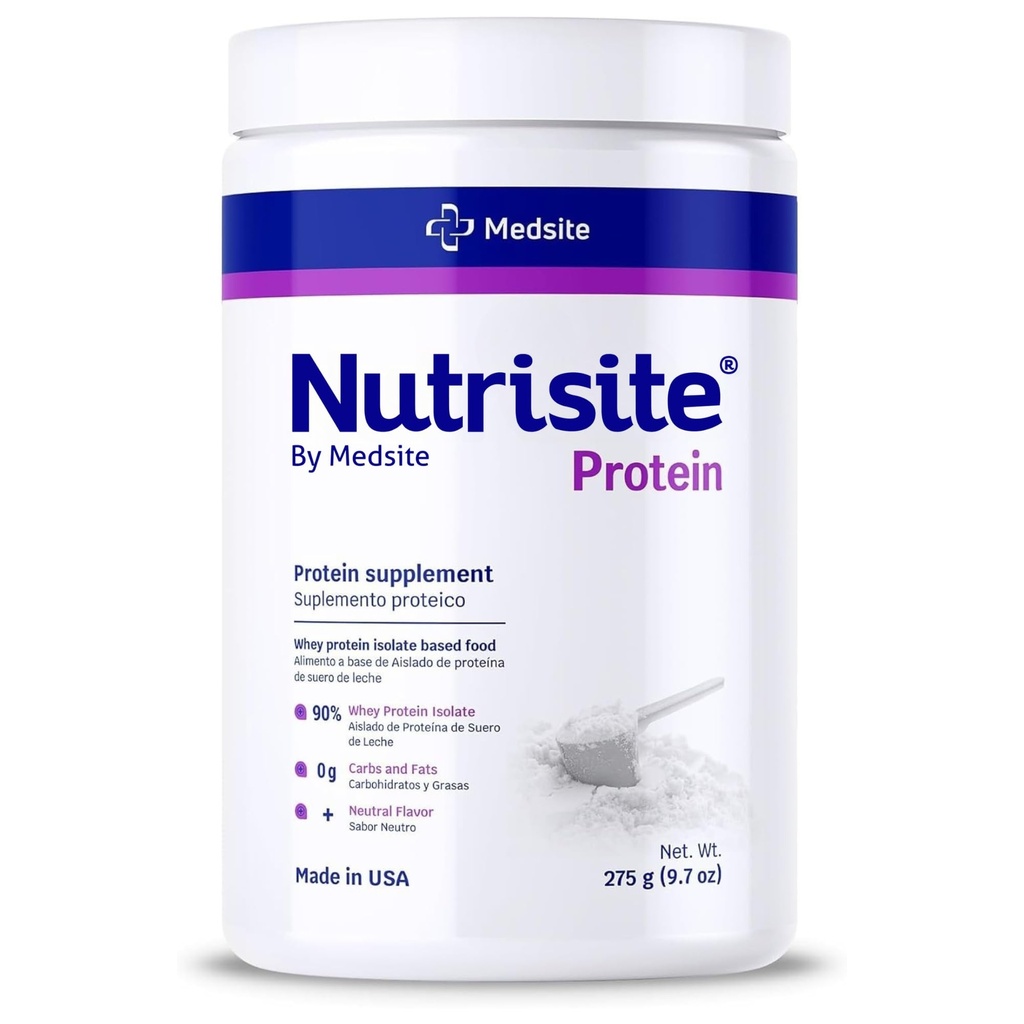 Isolate de protéines de lactosérum nutrisite – poudre de protéines hydrolysées, carb, sans gluten et sans sacarose, non aromatisé (9,7 Oz)