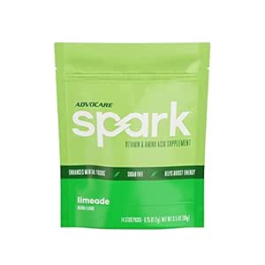 AdvoCare Spark - Energy Drink Mix - Vitamin & Amino Säure Supplement - Unterstützt Energie & Fokus* - Tragbare Immununterstützung* - Sugar-Free - Limeade, 14 Stick Packs (3,5 oz)