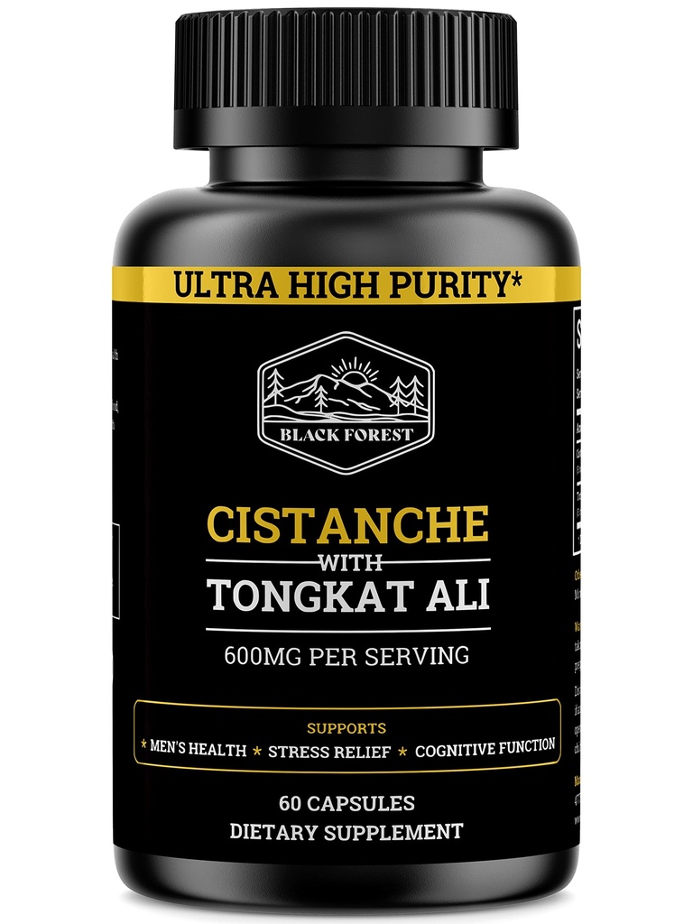 Cistanche Tubulosa 200mg & Tongkat Ali 400mg (Max Purity) 2 Monat Versorgung (50% Echinacoside + 10% Acetoside mit Tongkat Ali für Herren 200:1 (Longjack) Eurycoma Longifolia ähnlich Fadogia Agrestis