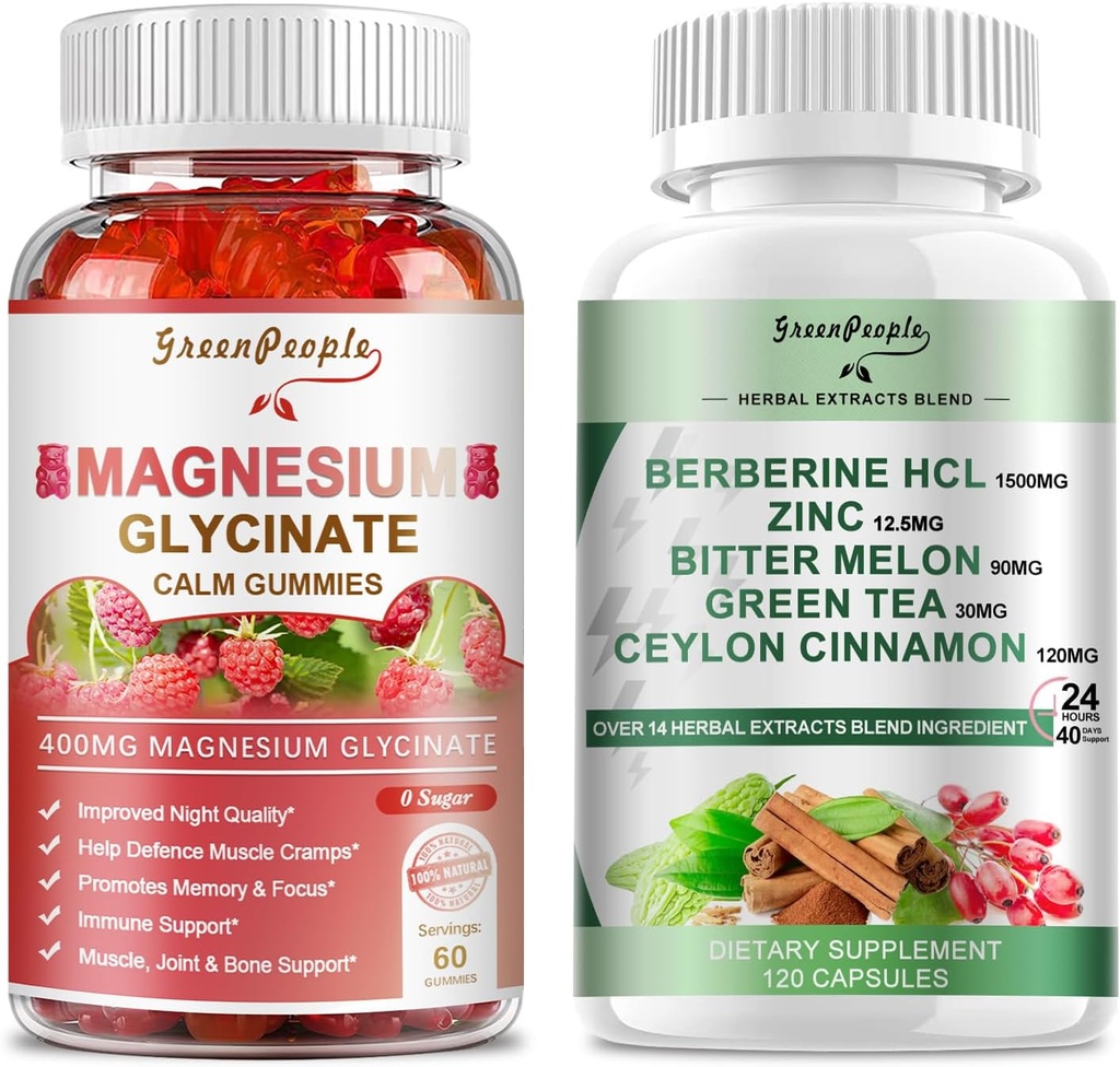 GREENPEOPLE Glycinate de magnésium et berbères