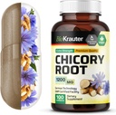 BIO KRAUTER Chicory Fiber Supplement - 1200 mg Strength - 100 Count - Chicory Root Powder - Inulin Capsules for Digestive Support - Vegan