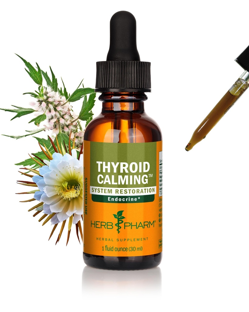 Herb Pharm Thyroïde Calmant Formule à base de plantes liquides pour le support du système endocrinien - 1 Once