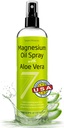 Seven Minerals Pure Magnesium Öl Spray mit Aloe Vera 12oz - Pharma (USP) Grad, Höchste Stärke mit sofortiger Entlastung für Füße, Schlaf, Muskelschmerzen & Krebse - Mined in den USA