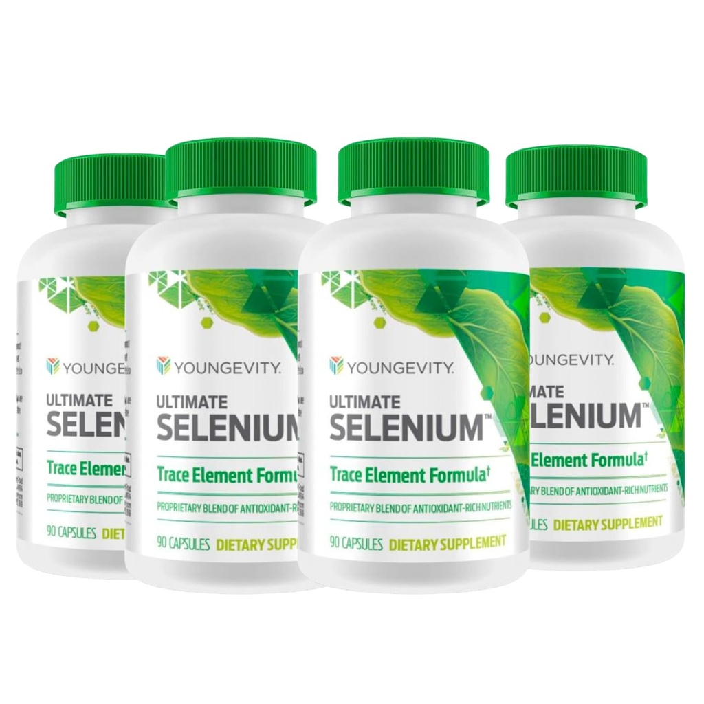 Youngevity Ultimate Selen + Cofactors - Essential Mineral Supplement für Immununterstützung, Antioxidante Verteidigung, Schilddrüsenfunktion und Cellular Health (I-selenomethionin) - (90 Kapseln)