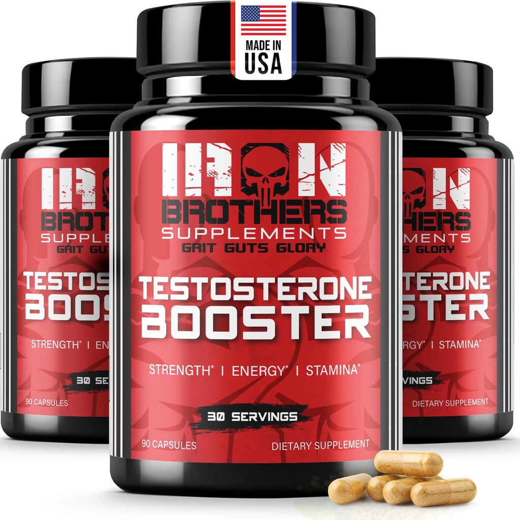 Testosteron Booster für Männer - Estrogen Blocker - Supplement Natürliche Energie, Stärke & Stamina - Lean Muskelwachstum - Fördert Fettverlust - Erhöhung männliche Leistung (3 Flaschen)