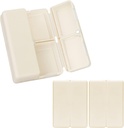 FYY Daily Pill Organizer,2 Pcs 7 Komponenten Tragbare Pille Fall Reise Pille Organizer,[Folding Design] Pille Box für Geldbeutel, um Vitamine, Kaffee Leberöl, Ergänzungen und Medikamente-Weiß