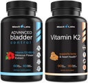 Advanced Bladder Control Supplement für Damen und Herren 60 Caps + Vitamin K2 Supplement - Full Spectrum Vitamin K2 MK7, MK4 & Calcium - 90 Kapseln