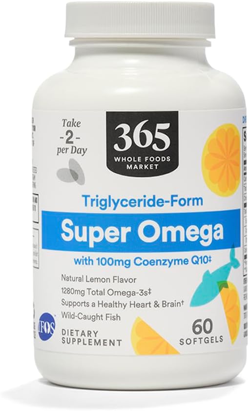 365 von Whole Foods Market, Super Omega + CoQ10, 60 Count