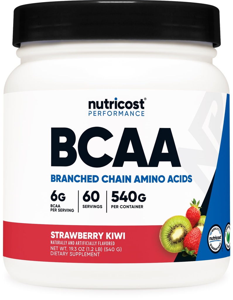 Nutricost BCAA poudre (Strawberry Kiwi) 60 portions - Rapport optimal 2:1:1