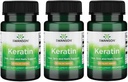 Swanson Keratin (à partir de laine tibétaine) - Supplément naturel Promouvoir des articulations, cheveux, peau et ongles sains - Aide Nourish tissus conjonctifs sains - (60 Capsules, 50mg chacun) (3 Pack)