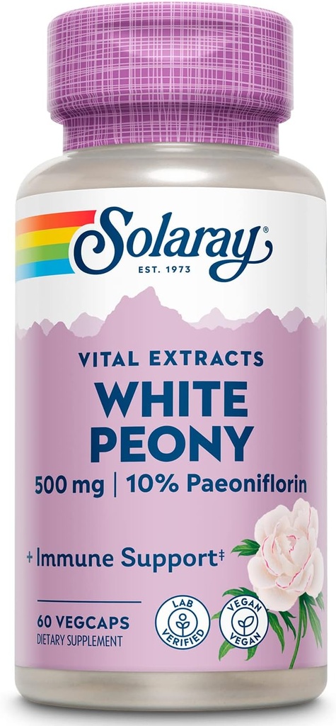 SOLARAY Weiße Peony Wurzelextrakt | 60 VegCaps